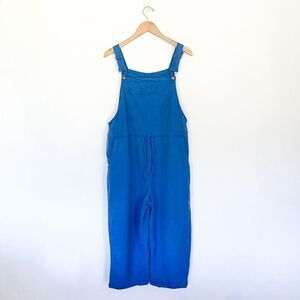 AKS Amy K Su Women’s Blue Tencel Drawcord Waist Sleeveless Jumpsuit